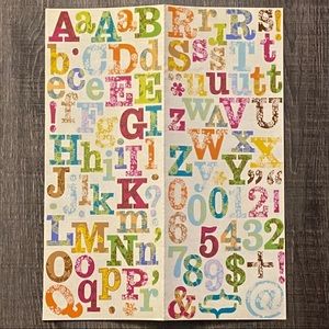 💞 New Multicolor Alphabet Letters & Numbers Scrapbook Stickers
